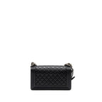 CHANEL MEDIUM BOY BAG CAVIAR BLACK RUTHENIUM HARDWARE