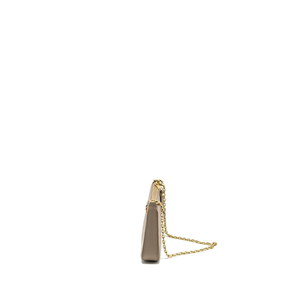 LOUIS VUITTON EASY POUCH ON STRAP MONOGRAM EMPREINETE GREY GHW