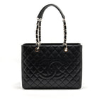 CHANEL GRAND SHOPPING TOTE / GST CAVIAR BLACK SHW