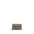 GUCCI DIONYSUS SUPER MINI GG SUPREME CANVAS/SUEDE RUTHENIUM SILVER HARDWARE
