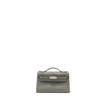 Hermes kelly pochette swift gris Meyer SHW