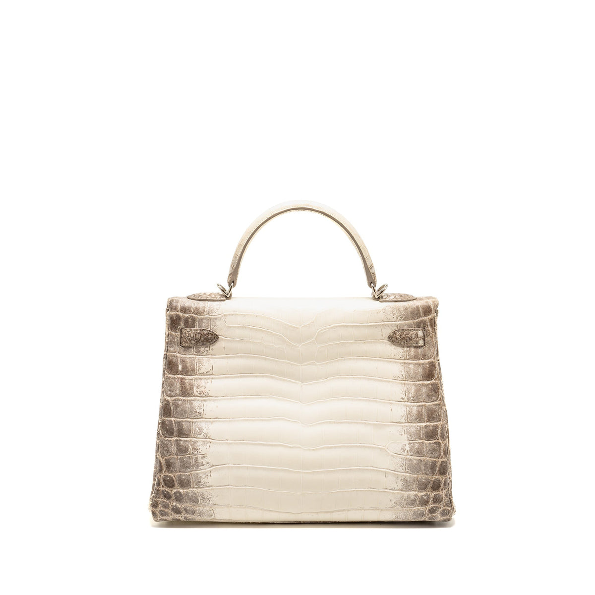 HERMES KELLY 32 CROCODILE NILOTICUS HIMALAYA BLANC SHW