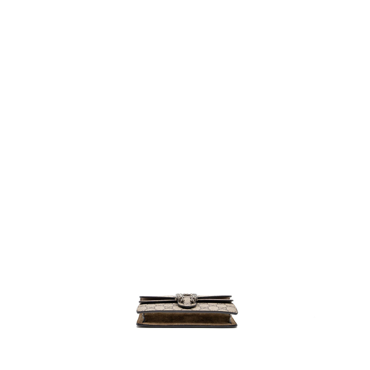 GUCCI DIONYSUS SUPER MINI GG SUPREME CANVAS/SUEDE RUTHENIUM SILVER HARDWARE