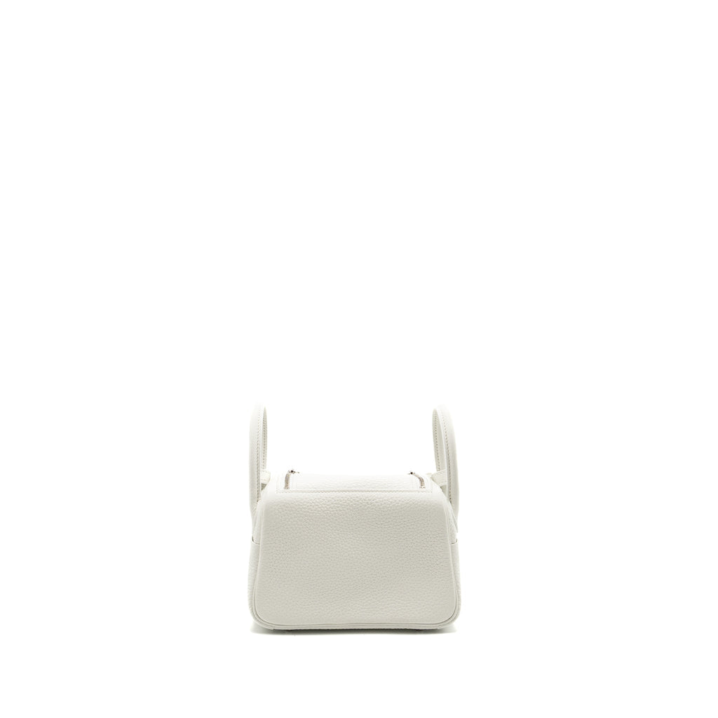 HERMES MINI LINDY CLEMENCE NEW WHITE SHW