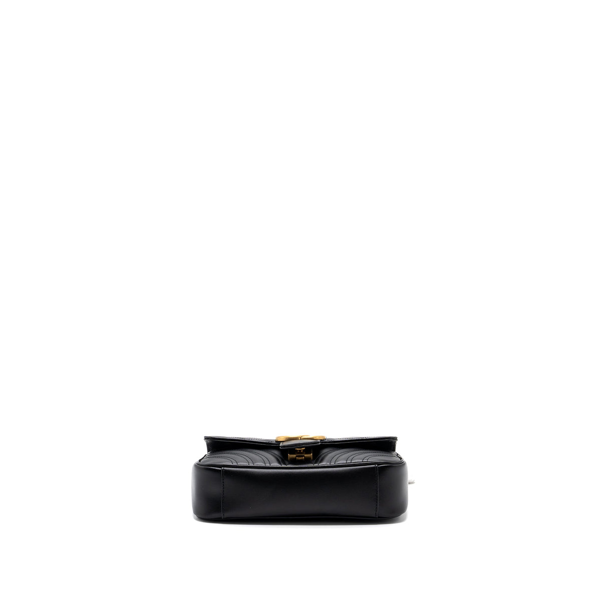 GUCCI MINI GG MARMONT MATELASSE BAG LEATHER BLACK GHW