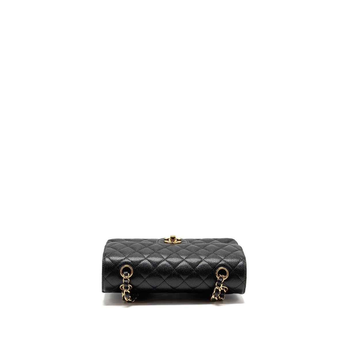 CHANEL SMALL CLASSIC DOUBLE FLAP BAG CAVIAR BLACK GHW (MICROCHIP)