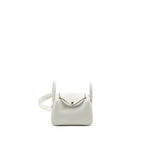 HERMES MINI LINDY CLEMENCE NEW WHITE SHW