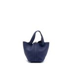 HERMES PICOTIN 18 LOCK BAG CLEMENCE BLUE ENCRE SHW