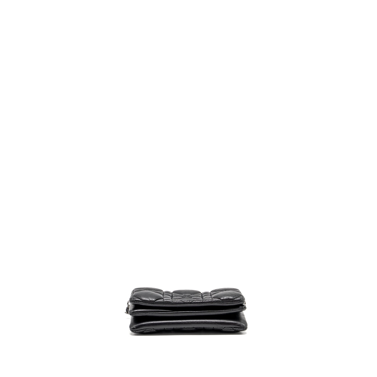 DIOR MINI CARO FLAP BAG CALFSKIN BLACK/ BLACK HARDWARE