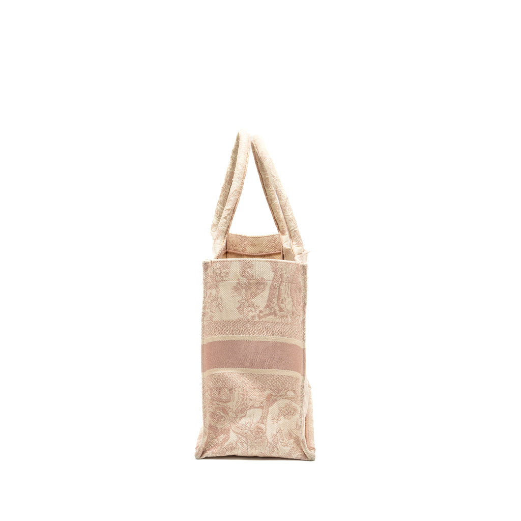 DIOR MEDIUM BOOK TOTE PINK TOILE DE JOUY EMBROIDERY