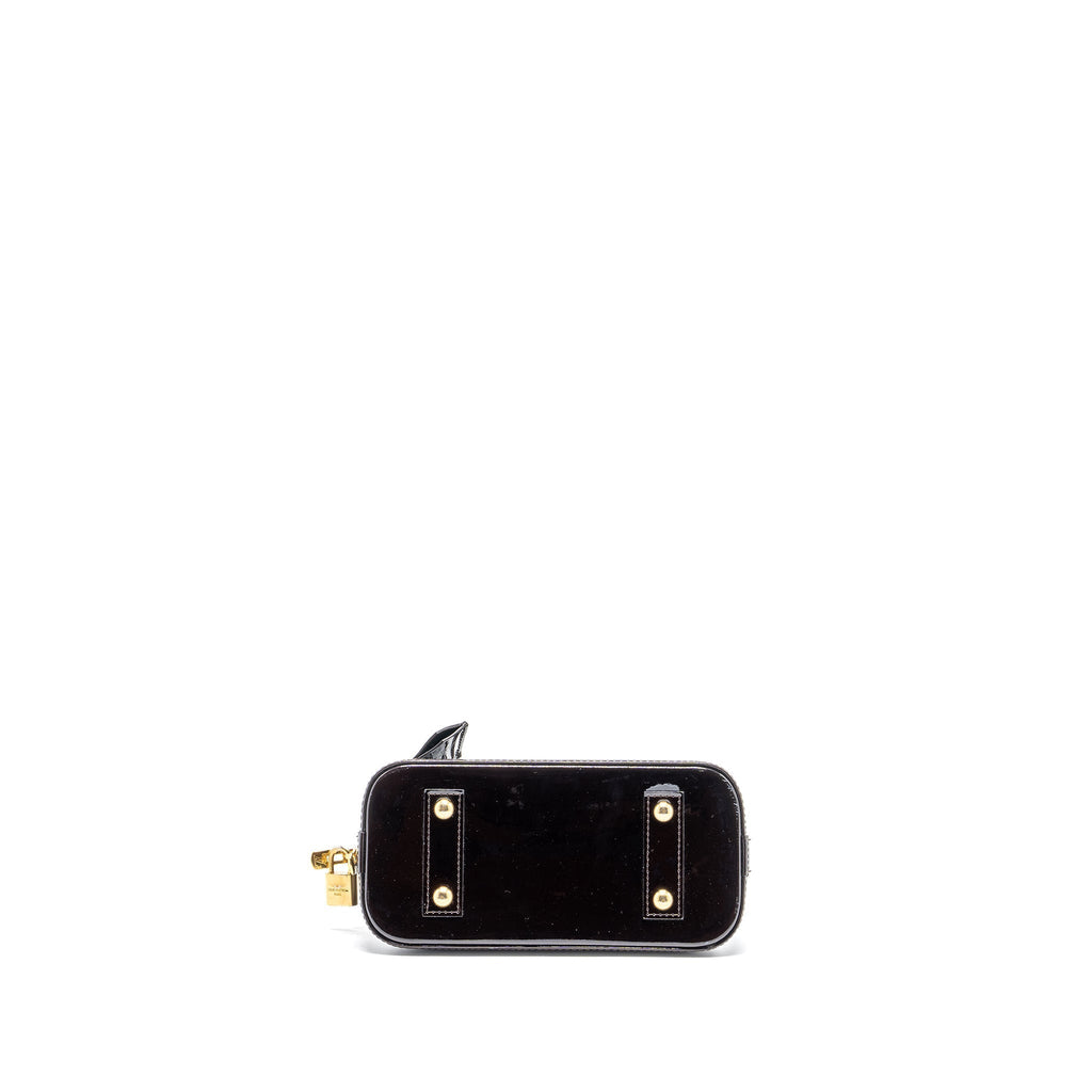 LOUIS VUITTON ALMA BB MONOGRAM PATENT AMARANTE PURPLE GHW