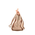 CHANEL DEAUVILLE TOTE BAG CANVAS/ CALFSKIN PINK SHW