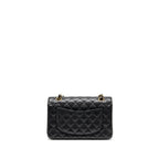 CHANEL SMALL CLASSIC DOUBLE FLAP BAG CAVIAR BLACK GHW (MICROCHIP)