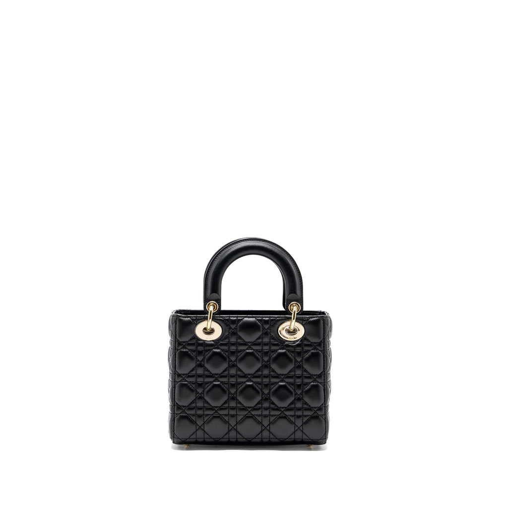 DIOR MY ABC DIOR SMALL LADY DIOR LAMBSKIN BLACK LGHW