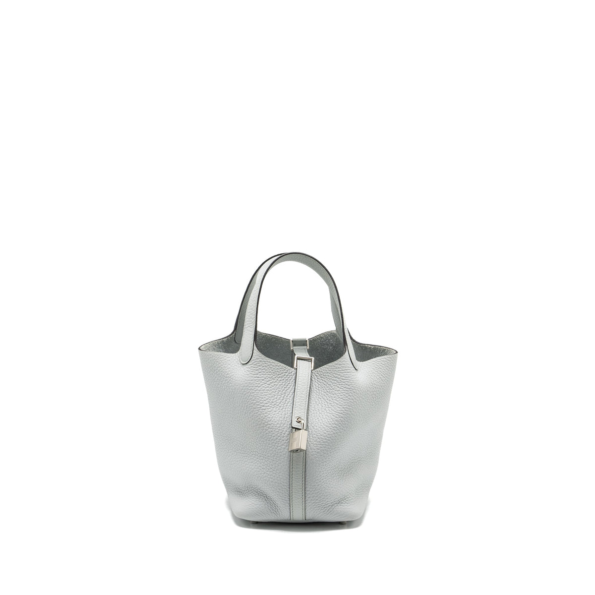 Hermes Picotin 18 Lock Bag Clemence Blue Pale SHW