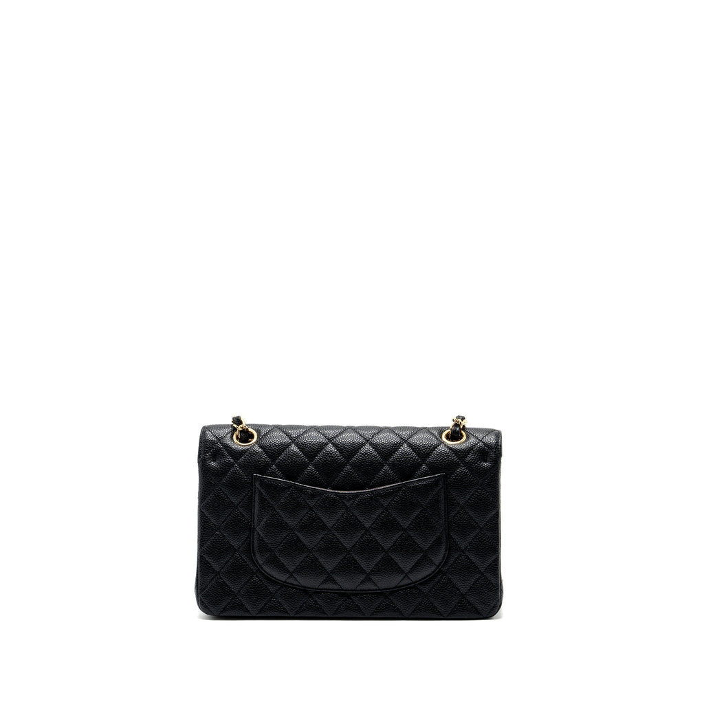 CHANEL MEDIUM CLASSIC DOUBLE FLAP BAG CAVIAR BLACK GHW