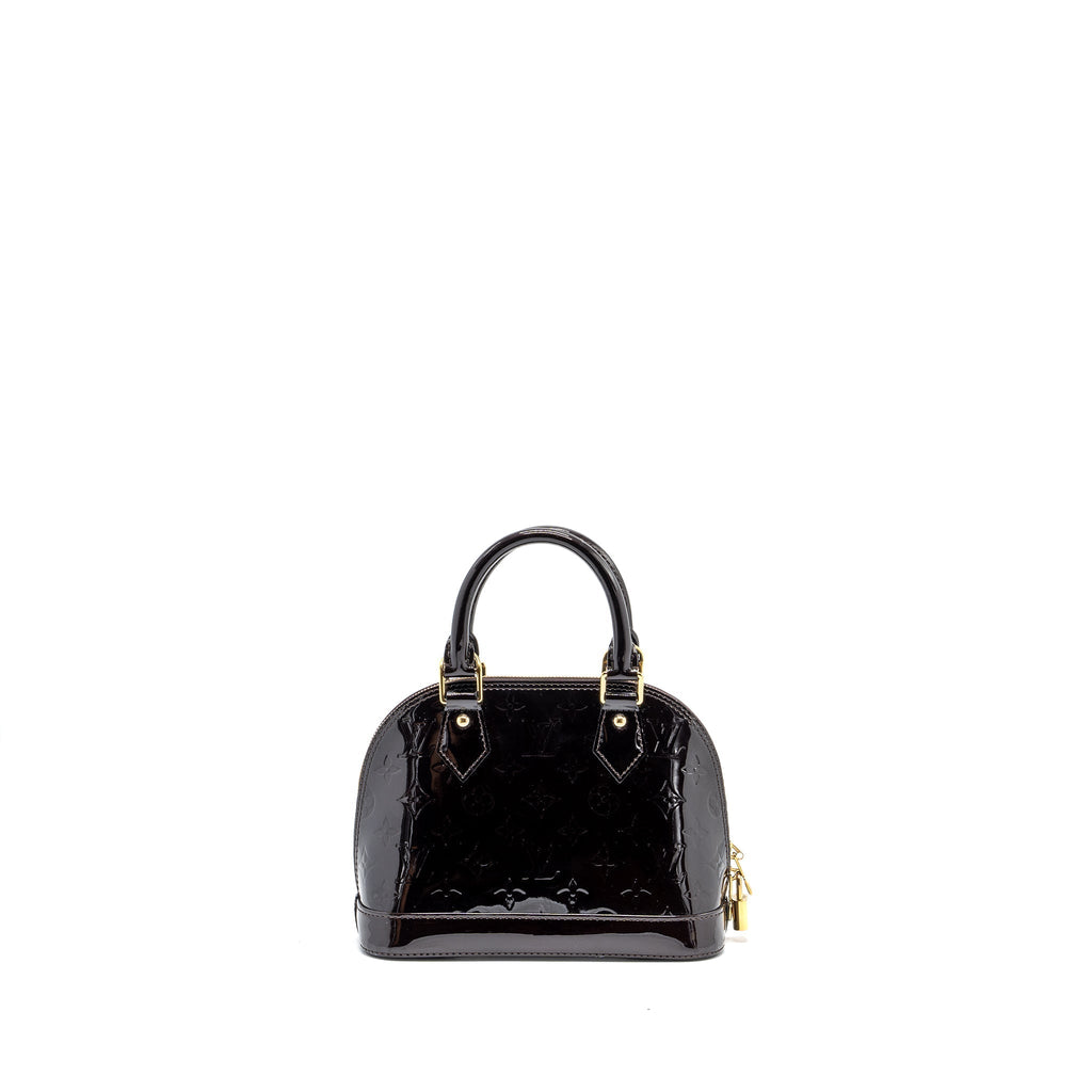 LOUIS VUITTON ALMA BB MONOGRAM PATENT AMARANTE PURPLE GHW