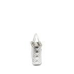 DIOR SMALL MY ABC LADY DIOR CANNAGE CALFSKIN METALLIC SILVER SHW
