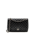 CHANEL MAXI CLASSIC SINGLE FLAP BAG LAMBSKIN BLACK SHW