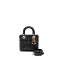 DIOR MY ABC DIOR SMALL LADY DIOR LAMBSKIN BLACK LGHW