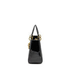 DIOR MEDIUM LADY DIOR PATENT BLACK GHW