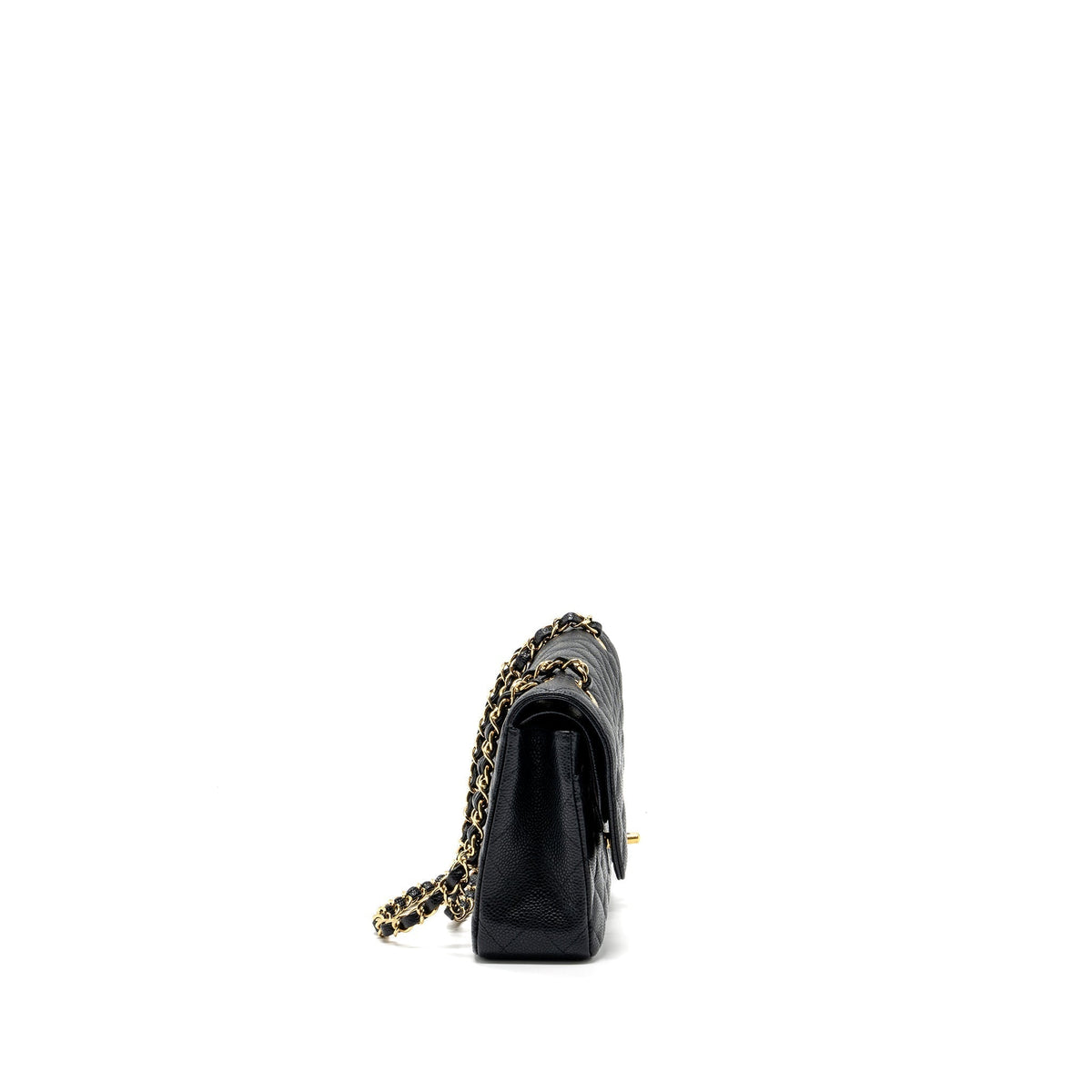 CHANEL MEDIUM CLASSIC DOUBLE FLAP BAG CAVIAR BLACK GHW