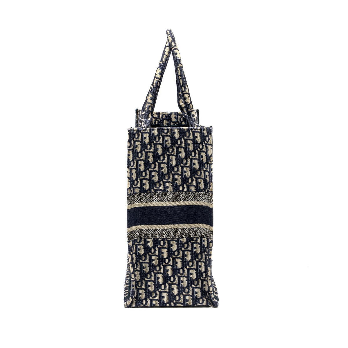DIOR LARGE BOOK TOTE BLUE OBLIQUE EMBROIDERY