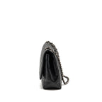 CHANEL MAXI CLASSIC SINGLE FLAP BAG LAMBSKIN BLACK SHW