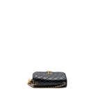 CHANEL PEARL CRUSH MINI RECTANGULAR FLAP BAG LAMBSKIN BLACK GHW