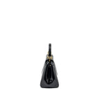 FENDI MINI PEEKABOO PATENT BLACK GHW