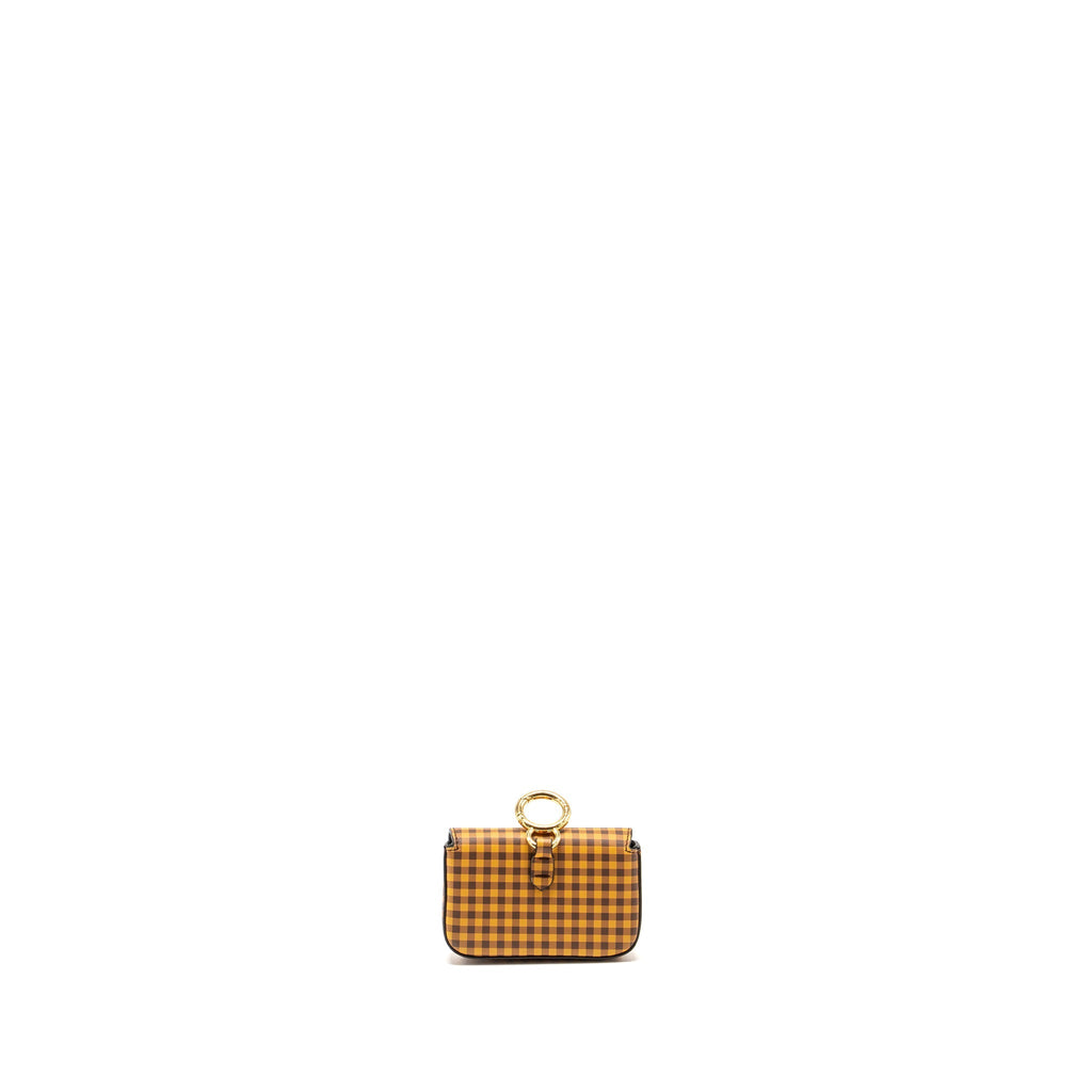 Fendi nano baguette bag charm leather yellow/multicolour GHW