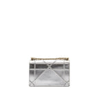 DIOR DIORAMA BAG GOATSKIN METALLIC SILVER LGHW