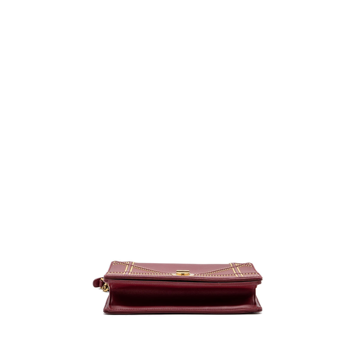 DIOR MEDIUM DIORAMA STUDDED LAMBSKIN RED GHW