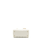 DIOR MEDIUM LADY DIOR BAG LAMBSKIN WHITE LGHW