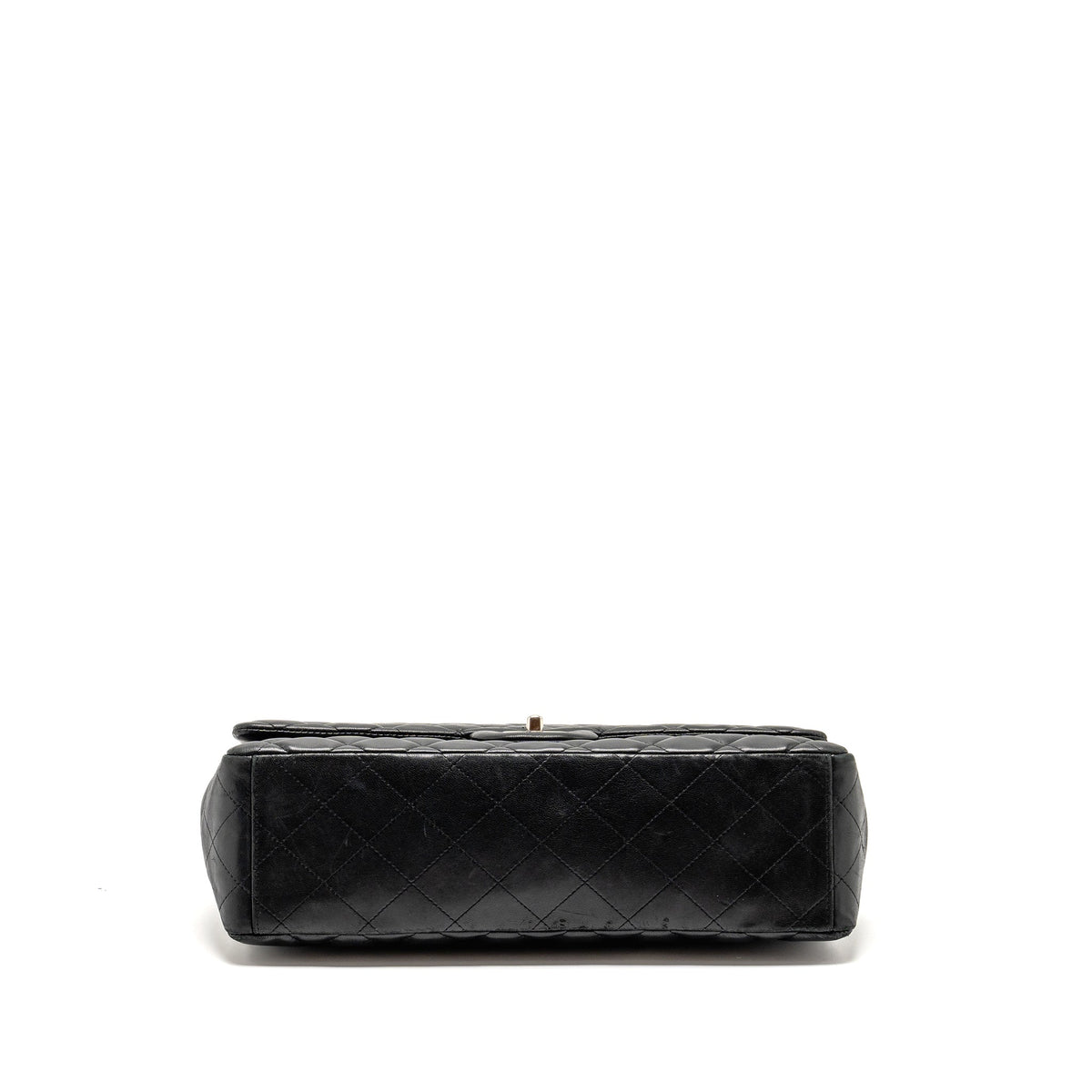 CHANEL MAXI CLASSIC SINGLE FLAP BAG LAMBSKIN BLACK SHW