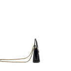 CHANEL 24P MINI SHOPPING TOTE/ KELLY BAG CALFSKIN BLACK GHW (MICROCHIP)