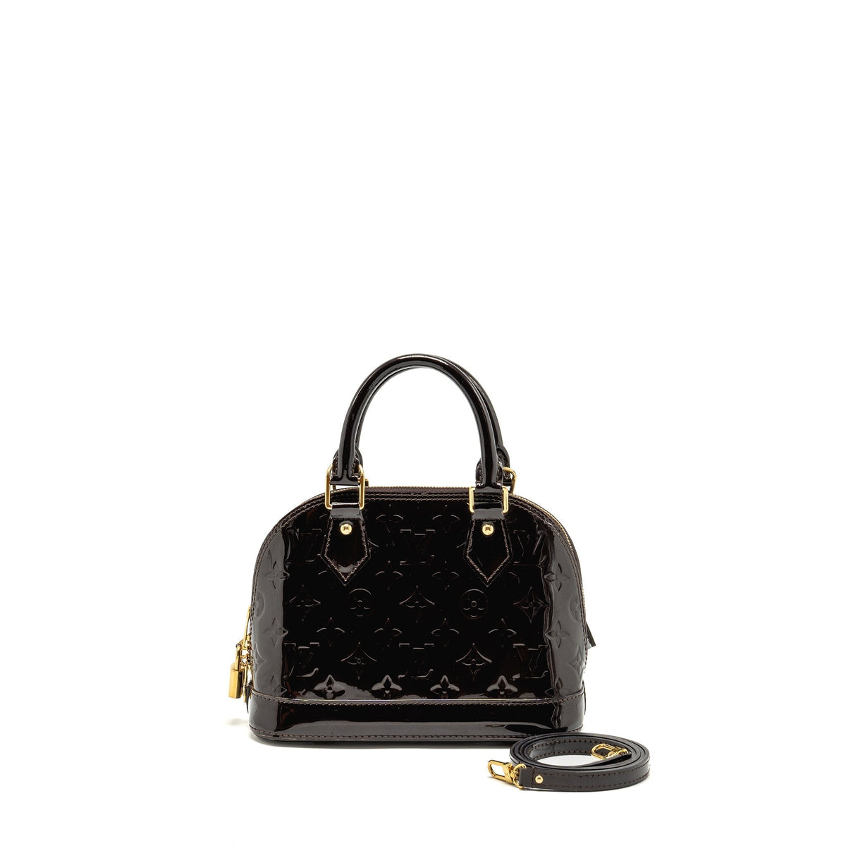 LOUIS VUITTON ALMA BB MONOGRAM PATENT AMATANTE GHW