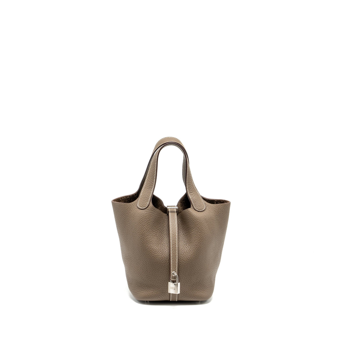 Hermes picotin 18 lock bag clemence Etoupe SHW