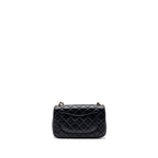 CHANEL PEARL CRUSH MINI RECTANGULAR FLAP BAG LAMBSKIN BLACK GHW