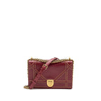 DIOR MEDIUM DIORAMA STUDDED LAMBSKIN RED GHW
