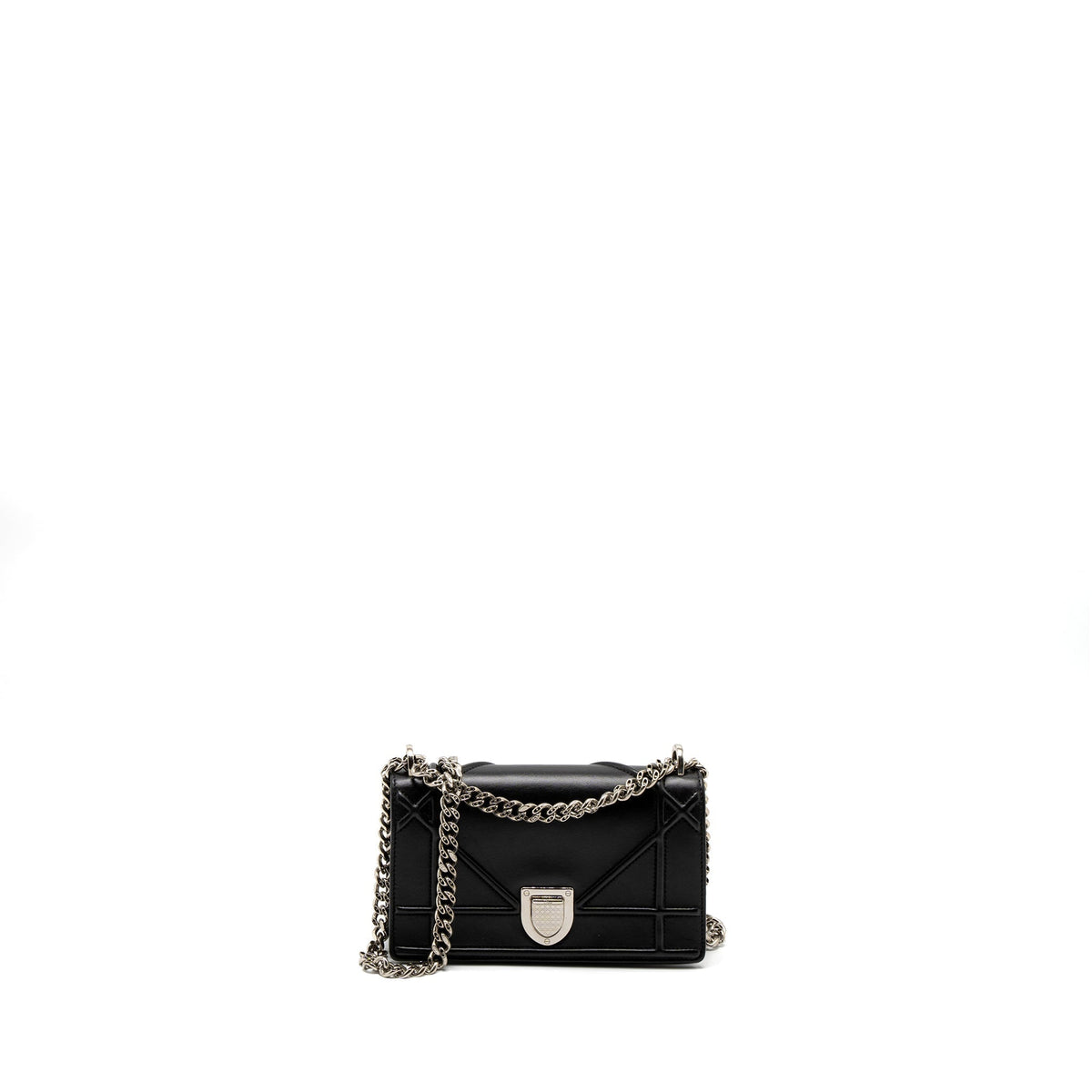 DIOR MINI DIORAMA BAG CALFSKIN BLACK SHW