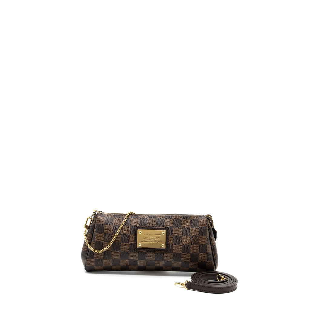 LOUIS VUITTON EVA POCHETTE DAMIER EBENE GHW