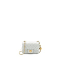CHANEL 23C PEARL CRUSH MINI SQUARE FLAP BAG LAMBSKIN LIGHT GREY GHW (MICROCHIP)
