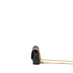 CHANEL 24P COCO LOVE SMALL FLAP BAG ADJUSTABLE CHAIN CAVIAR BLACK BRUSH GHW (MICROCHIP)
