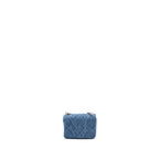 CHANEL COCO LOVE MINI CLUTCH WITH CHAIN DENIM BLUE SHW(MICROCHIP)