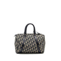 DIOR VINTAGE BOWLING BAG BLUE OBLIQUE CANVAS SHW