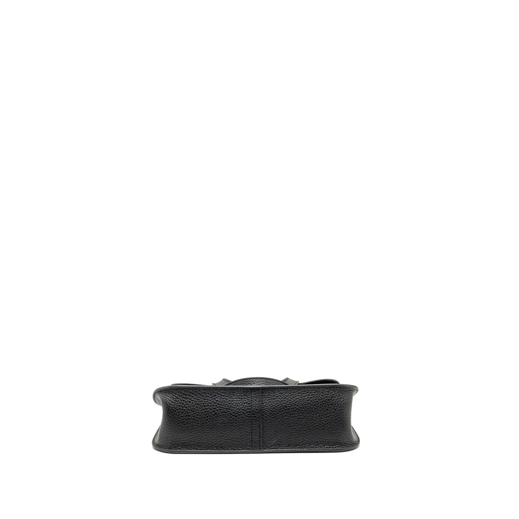 Hermes Halzan 25 Clemence Black GHW