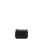CHANEL 24P COCO LOVE SMALL FLAP BAG ADJUSTABLE CHAIN CAVIAR BLACK BRUSH GHW (MICROCHIP)