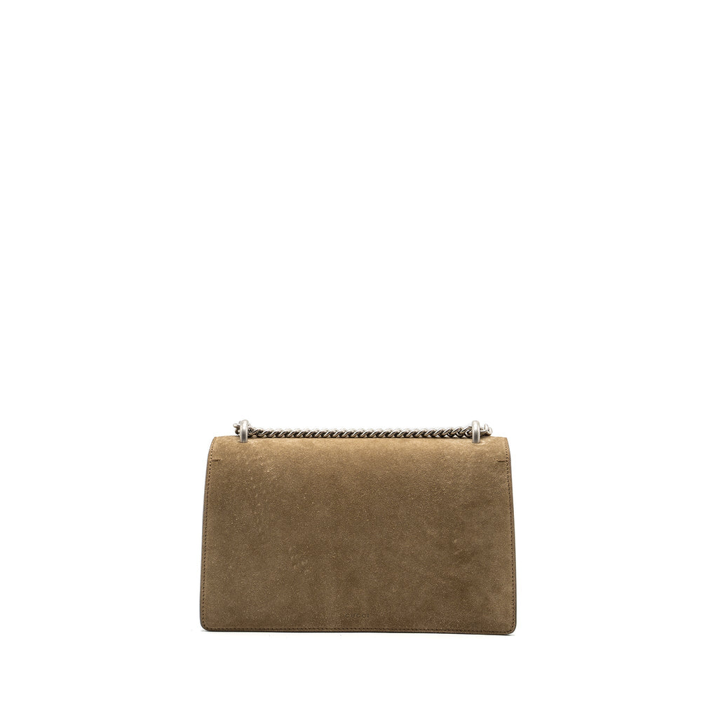 GUCCI DIONYSUS SHOULDER BAG SUEDE LEATHER LIGHT BROWN SHW