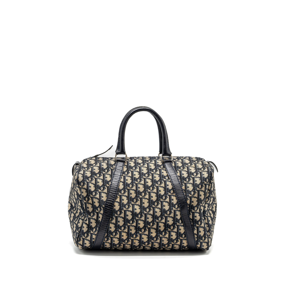 DIOR VINTAGE BOWLING BAG BLUE OBLIQUE CANVAS SHW